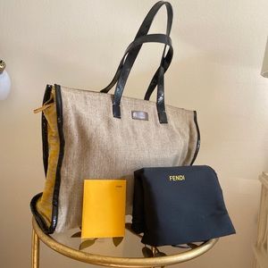 Fendi Zucca linen tote